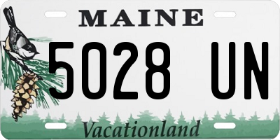 ME license plate 5028UN