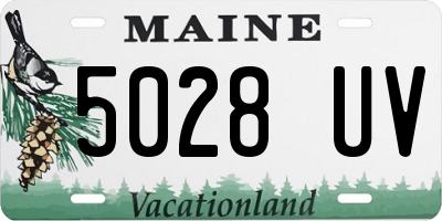 ME license plate 5028UV