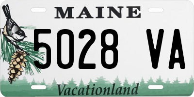 ME license plate 5028VA