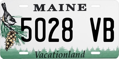 ME license plate 5028VB