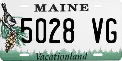 ME license plate 5028VG