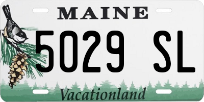 ME license plate 5029SL