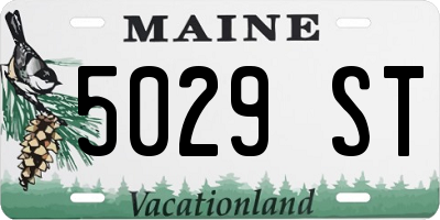 ME license plate 5029ST