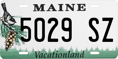 ME license plate 5029SZ