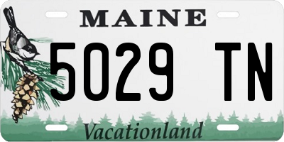 ME license plate 5029TN