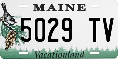 ME license plate 5029TV