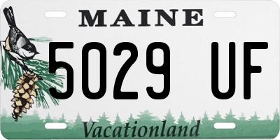 ME license plate 5029UF