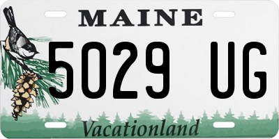 ME license plate 5029UG