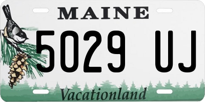 ME license plate 5029UJ