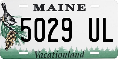 ME license plate 5029UL