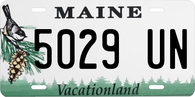 ME license plate 5029UN