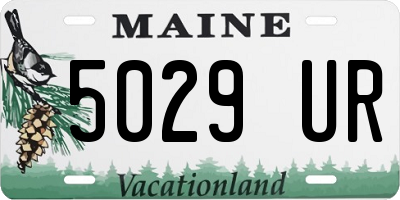 ME license plate 5029UR