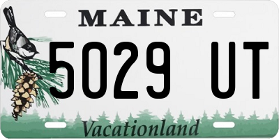 ME license plate 5029UT