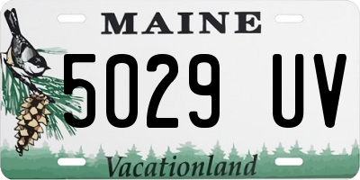 ME license plate 5029UV