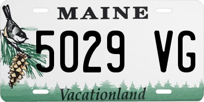 ME license plate 5029VG