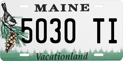 ME license plate 5030TI