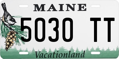 ME license plate 5030TT