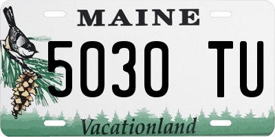 ME license plate 5030TU