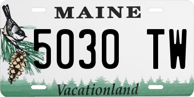 ME license plate 5030TW