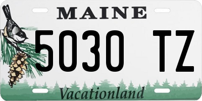 ME license plate 5030TZ