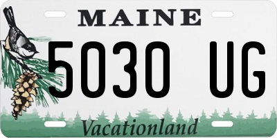 ME license plate 5030UG