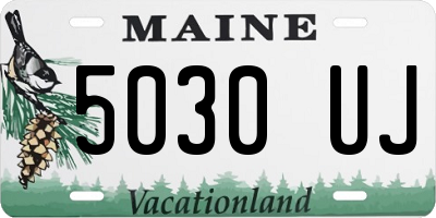 ME license plate 5030UJ