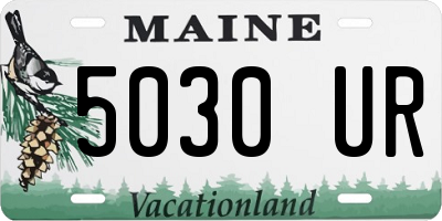 ME license plate 5030UR