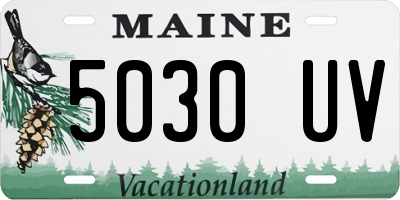 ME license plate 5030UV