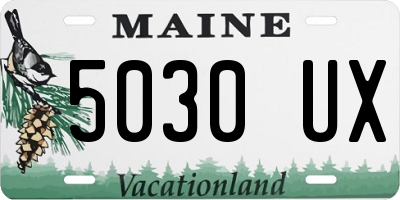 ME license plate 5030UX