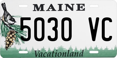 ME license plate 5030VC