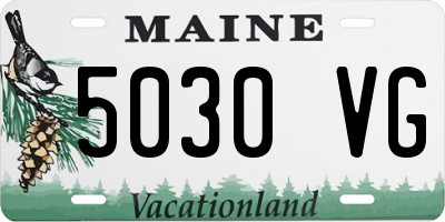 ME license plate 5030VG