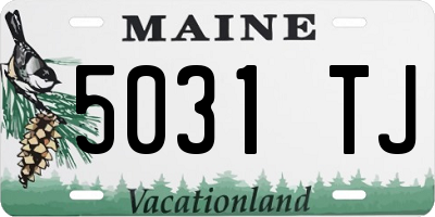 ME license plate 5031TJ