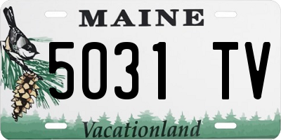 ME license plate 5031TV