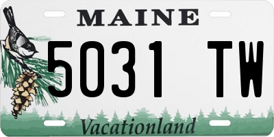 ME license plate 5031TW