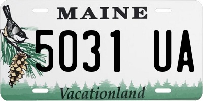 ME license plate 5031UA