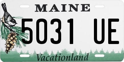 ME license plate 5031UE