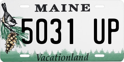 ME license plate 5031UP