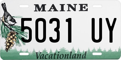 ME license plate 5031UY