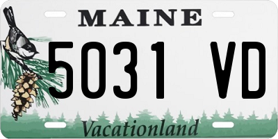 ME license plate 5031VD