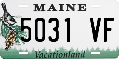 ME license plate 5031VF