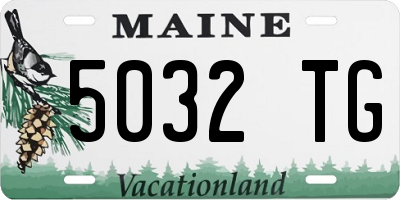 ME license plate 5032TG