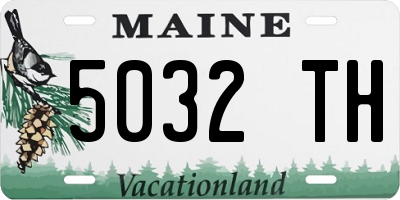 ME license plate 5032TH