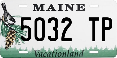 ME license plate 5032TP