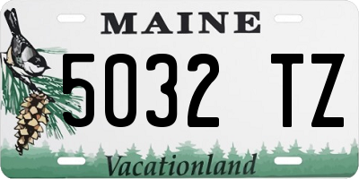 ME license plate 5032TZ