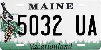 ME license plate 5032UA