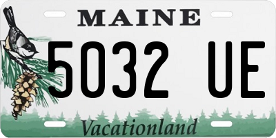 ME license plate 5032UE