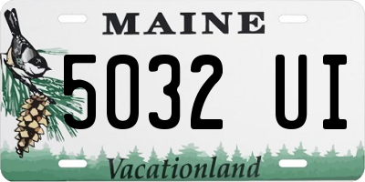 ME license plate 5032UI
