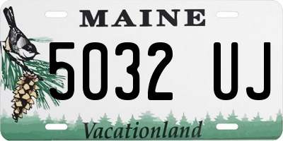 ME license plate 5032UJ