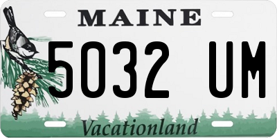 ME license plate 5032UM