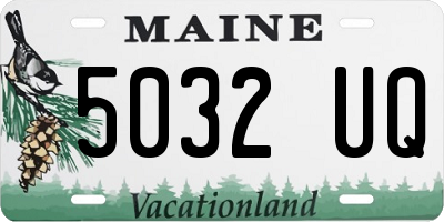 ME license plate 5032UQ